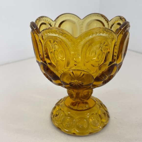 LE Smith Moon and Stars amber compote candy dish - Picture 2 of 4